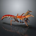 Modern Shrimp Australian Rock Lobster Macrobrachium monochrome lobster Procambarus clarkii 3d model