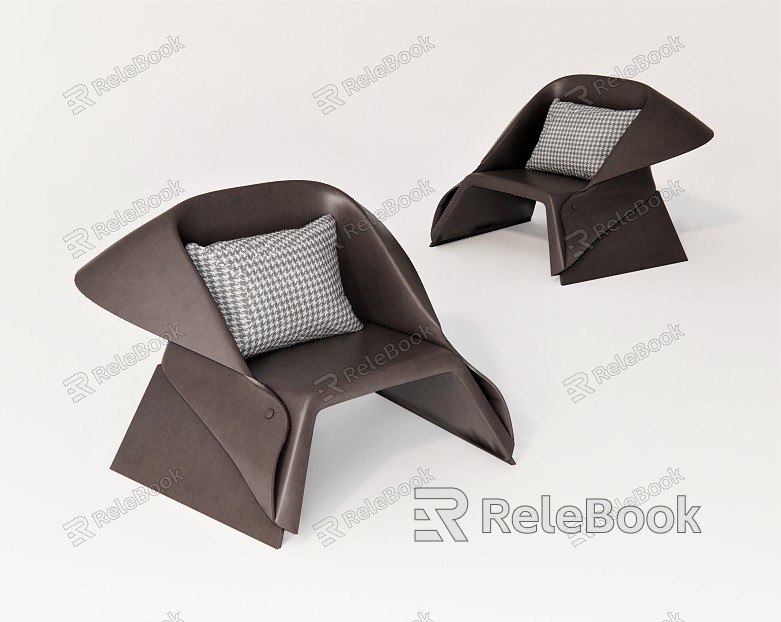 Nordic Single Sofa Sofa Chair Leisure Chair Leather Chair Folding Chair Pillow Coffee Chair Decorative Chair model