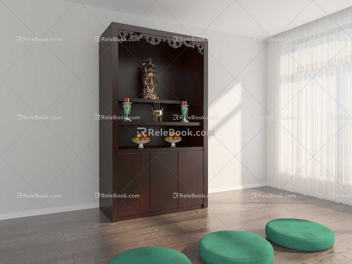 Buddha Shrine Cabinet 3d model