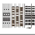 Modern Wine Cabinet Storage Design With Multiple Wooden Metal Shelves And Red Wine Bottles