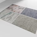 Square Rugs With Various Textures And Modern Patterns In Neutral Colors 3d model