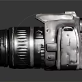 Professional Canon Digital Camera With Silver Body And High Quality Lens