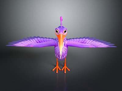 Modern Heron Birds 3d model