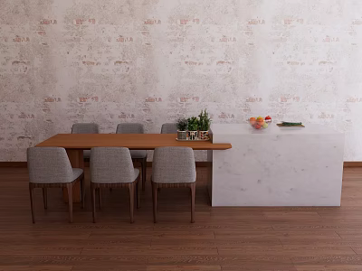 Modern Island TAICHA Island Dining Table and Chair 3d model