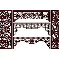 New Chinese Style Flower Lattice Window Carved Hollow Carved Window Corner Carved Gypsum Line Carved Window Pattern Carved 3d model