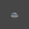 Spotted Black and White Whale Shark Game and Movie Character Marine Creature Design