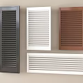 Modern Window Shutters in Different Colors and Styles for Home Interior Decor 3d model
