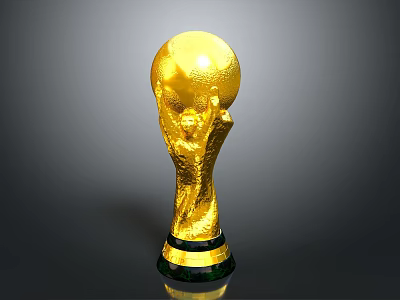 Trophy Inspired Golden Furniture Accent Piece For Modern Home Decor 3d model