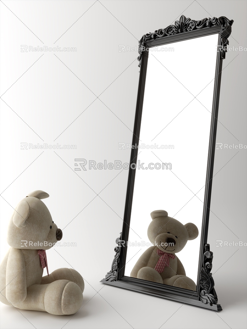 European-style mirror 3d model