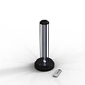 Modern Sleek Table Lamp With Metal Stand Black Base And Remote Control 3d model