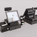 Cash register machine 3d model