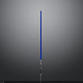Blue Lightsaber Weapon With Silver Hilt And Glowing Long Blade
