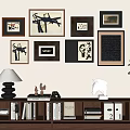 Middle Ancient Decorative Painting Ornaments Combination 3d model