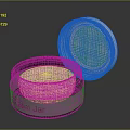 Transparent Cream Jar Container With Open Lid And White Beauty Product Design