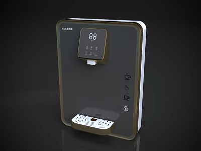 AUXINNOVA Modern Water Dispenser With Digital Display And Drip Tray For Kitchen Appliance Use 3d model