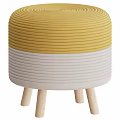 Upholstered stool 3d model