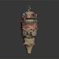 Fantasy Character Riding Pig Mount With Decorative Saddle And Gear Equipment
