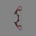 Purple And Brown Decorative Bow With Eye Shaped Ornaments For Fantasy Games