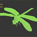 Modern Dragonfly Thin-winged Dragonfly Le Fairy Dragonfly Purple Red Dragonfly 3d model