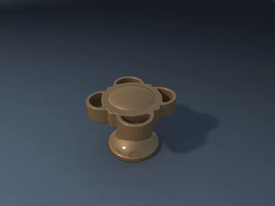 Road Infrastructure Component With Circular Base And Cylindrical Ports Design 3d model
