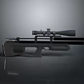 Modern Tactical Sniper Rifle With Telescopic Scope And Black Finish Design Features