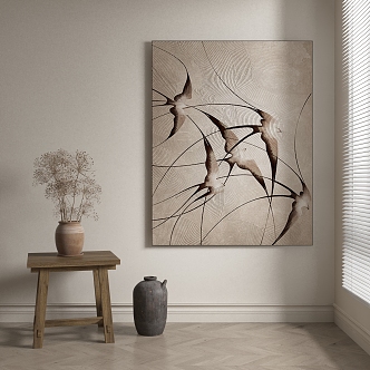 abstract decorative painting 3d model