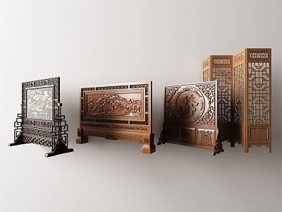 Chinese Screen 3d model