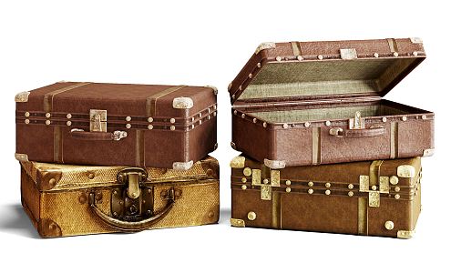 Vintage suitcase 3d model