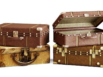 Vintage suitcase 3d model