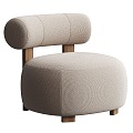 Fabric Leisure Chair Leisure Chair Single Chair Single Sofa 3d model