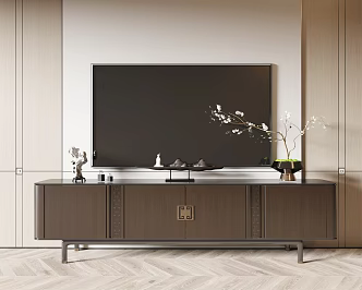 New Chinese TV Cabinet Decorative TV Cabinet 3d model