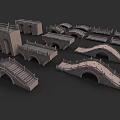 Various Architectural Landscape Bridge Models With Arch Step And Curved Designs