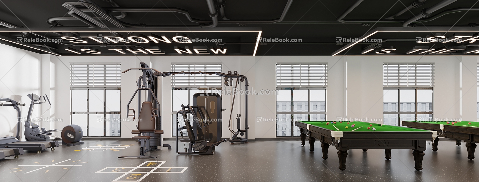 Modern Gym Entertainment Gym 3d model