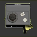 Stainless Steel Espresso Coffee Machine Control Panel Top Transparent Container Small Cup Yellow Sticky Note