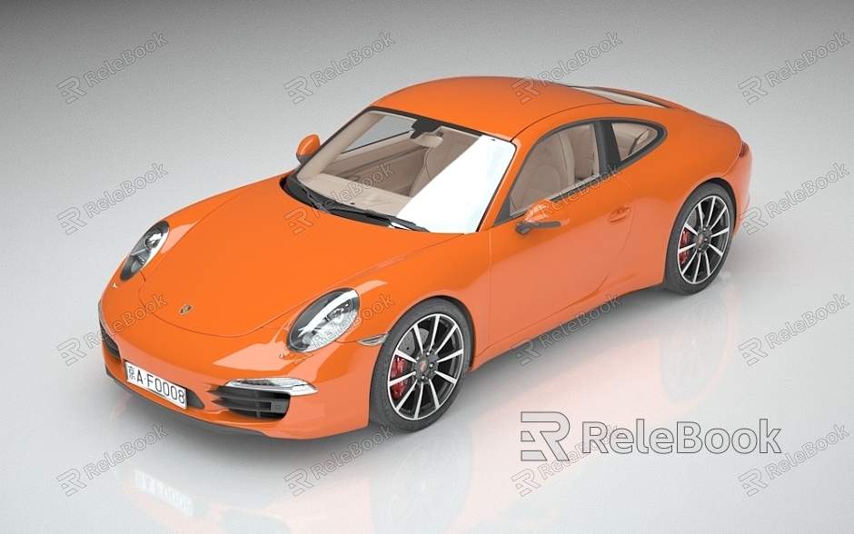 Hyundai Porsche sports car Hermes Orange Porsche sports car model