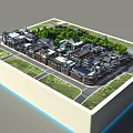 Elegant 3D Model Display Of Luxury Jewelry Store In Architectural Complex With Green Areas
