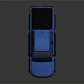 Blue Modern Pickup Truck With Sleek Exterior Design And Cargo Bed