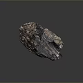 Natural Stone Wood Piece Featuring Intricate Texture and Brown Black Color Tones
