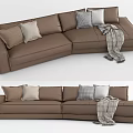 Modern Multiplayer Sofa Baxter Multiplayer Sofa Corner Sofa Seven Corner Sofa 3d model