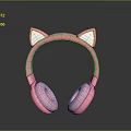 Cute Pink Cat Ear Headphones With Soft Ear Cushions And Comfortable Headband Design