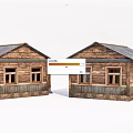 Rustic Rural Self Built House With Wooden Siding Sloped Roof And Windows