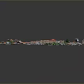 3D City Model Featuring Central Green Square And Surrounding Residential Buildings