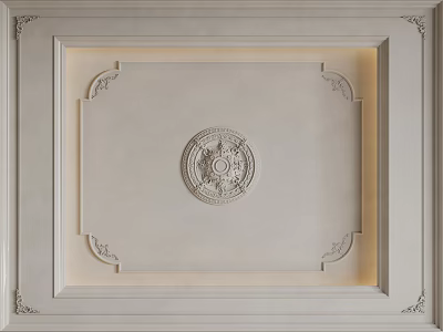 French Ceiling Bedroom Ceiling Guest Restaurant Ceiling Hall Away Ceiling 3d model