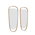 Two Modern Luxury Mirrors With Sleek Golden Frames For Interior Decoration 3d model
