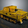 Vintage Yellow Tank Model With Detailed Tracks Turret And Cannon Design