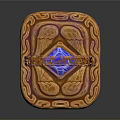 Classic Elegant Golden Carved Ring Featuring Blue Gemstone And Intricate Design