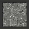 Gray Stone Tile Square Floor Panel Featuring Textured Surface And Patterned Design 3d model