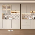 French Sideboard Cream Sideboard 3d model