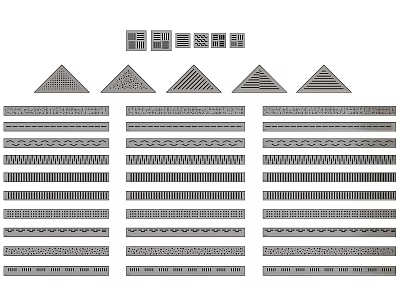 Various Hardware Tools Featuring Different Shaped Metal Strips Triangle Brackets And Patterns 3d model