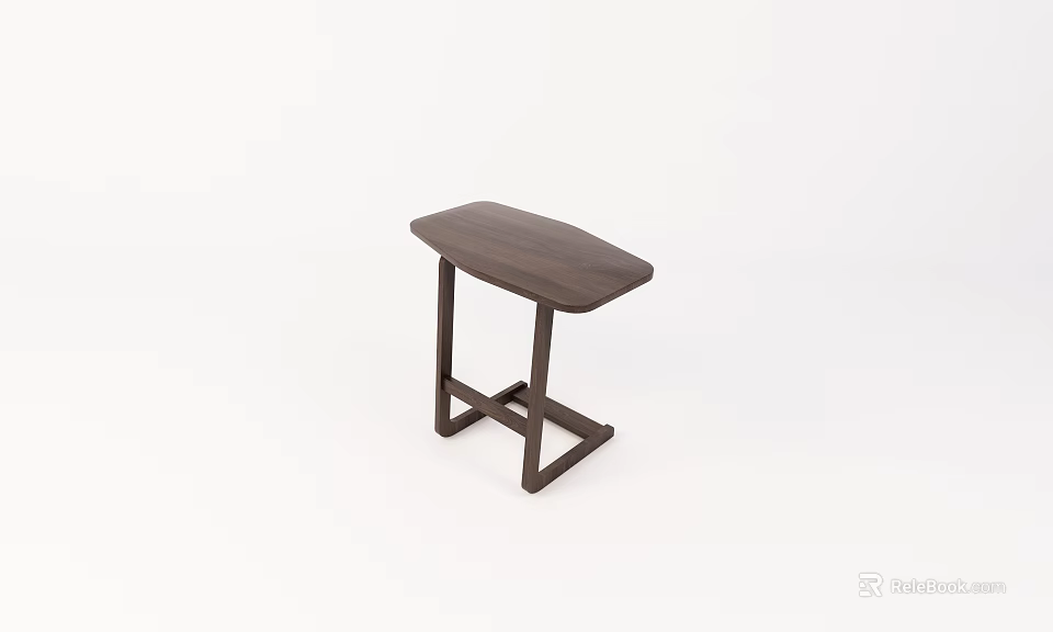 Minimalist Modern Wooden Side Table With Solid Wood Top And X Shaped Legs 3d model 